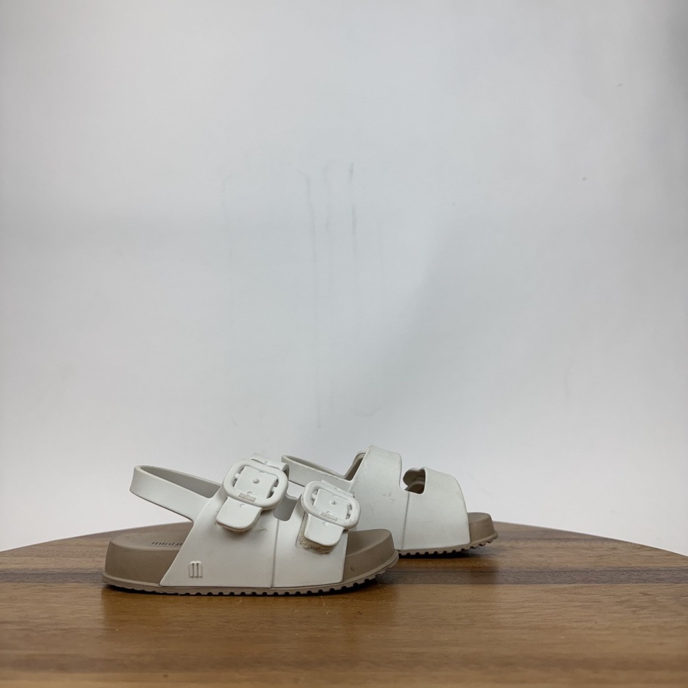 Little Kids Mini Melissa Mini Cozy Slingback White Strappy‎ Sandals Size 8 C GUC